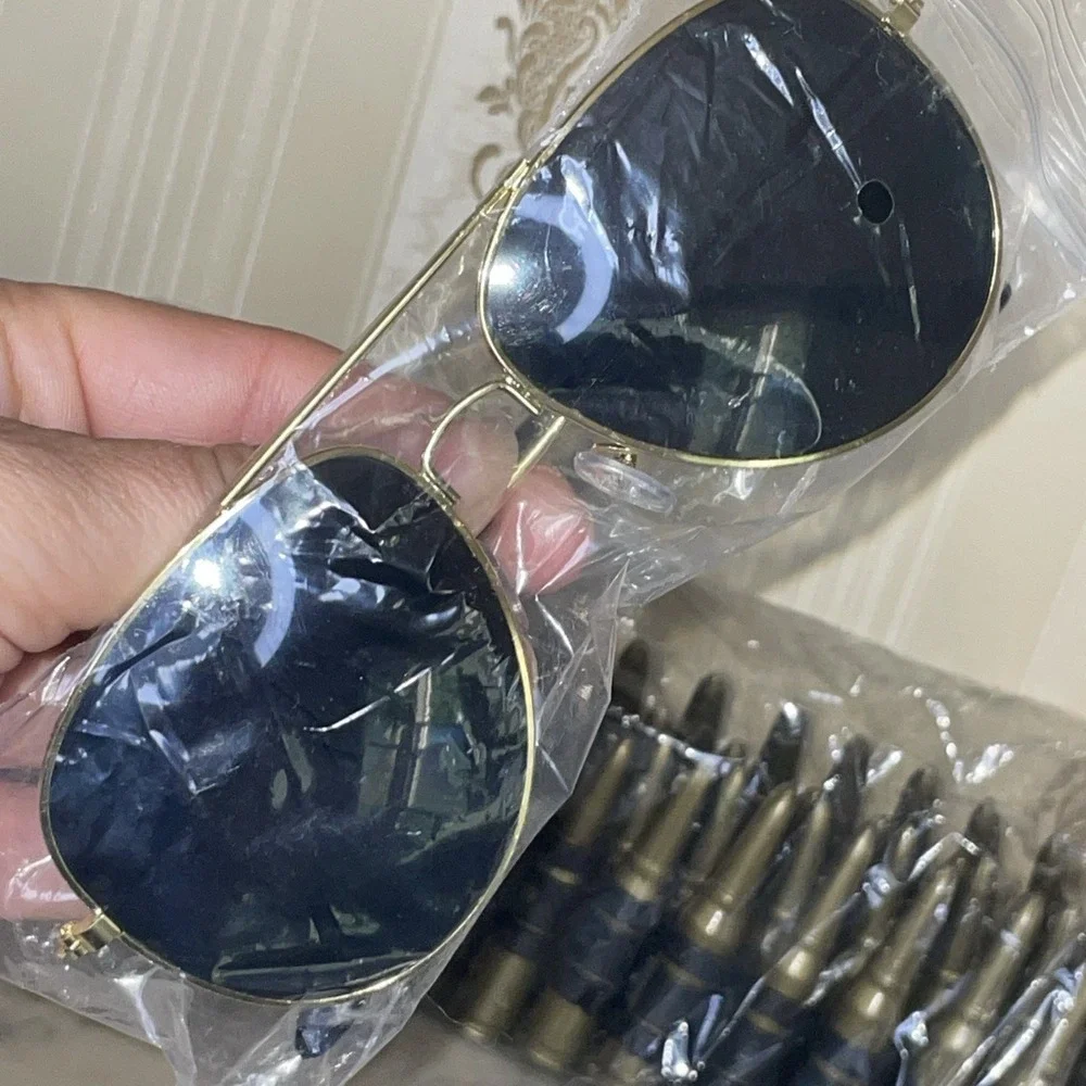 Militiary Camo Dog Tags Bullet Belt Sunglasses Costume